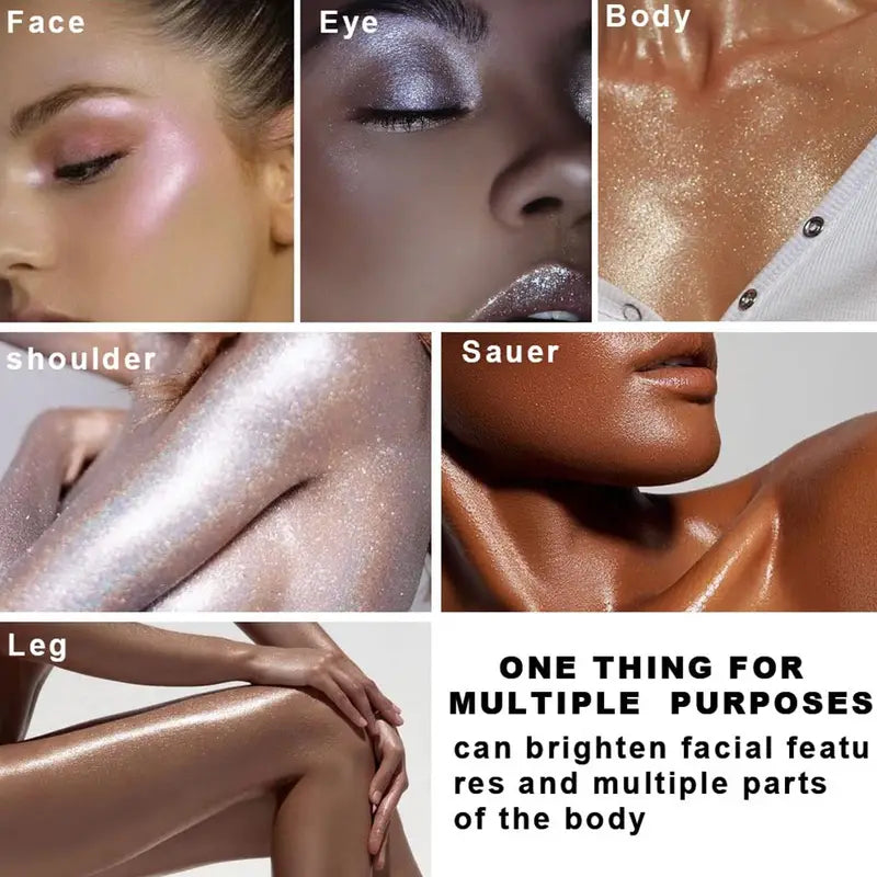 Shimmer Highlighting Eyeshadow Powder – Pearly Glitter Finish