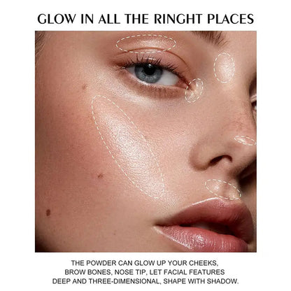 Shimmer Highlighting Eyeshadow Powder – Pearly Glitter Finish