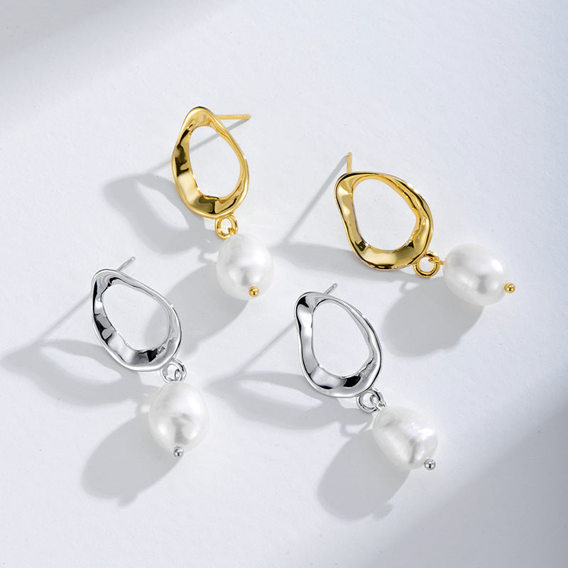 Women cold and cool style Pearl earrings