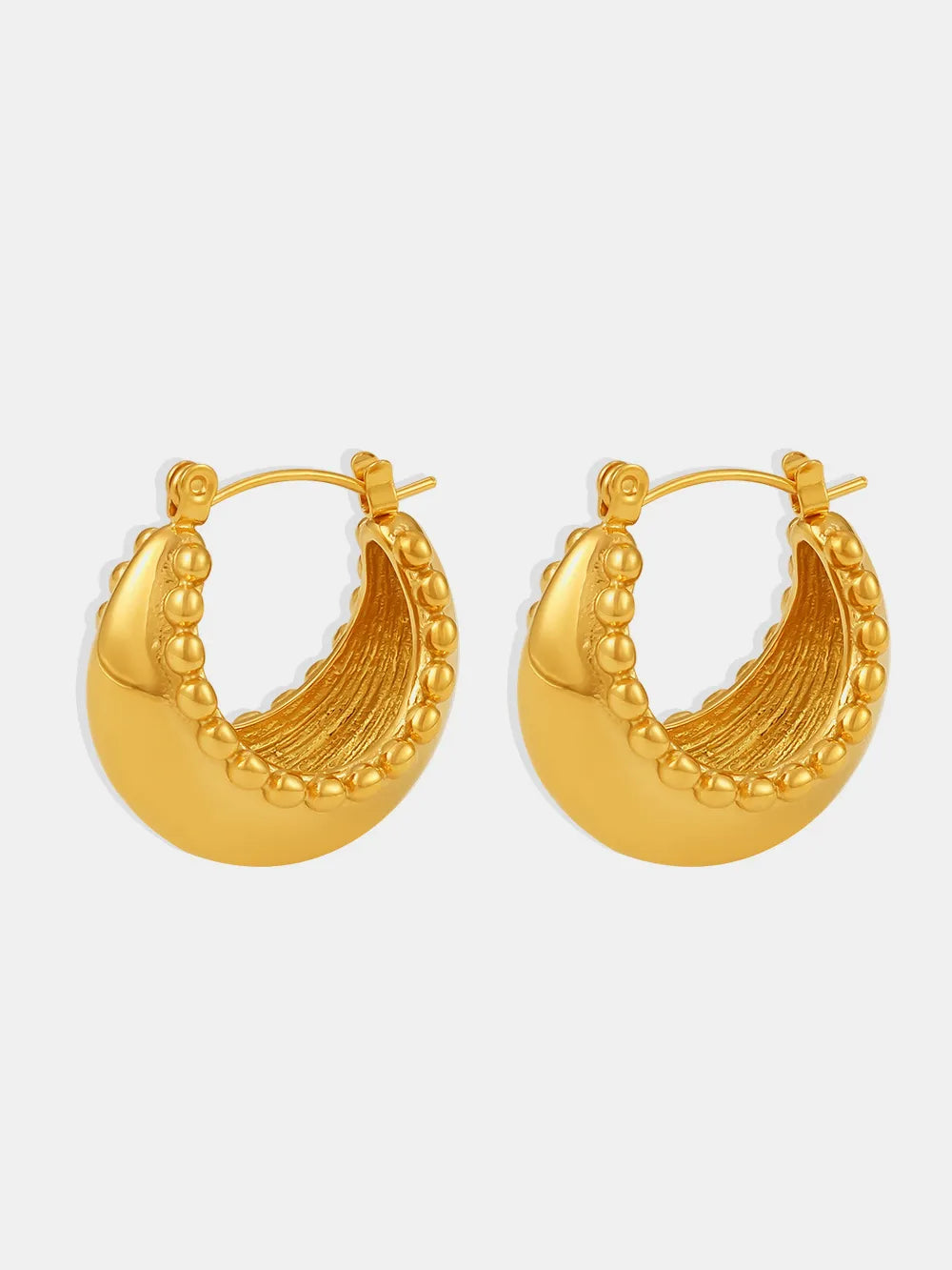 Small Bead Double C Earrings