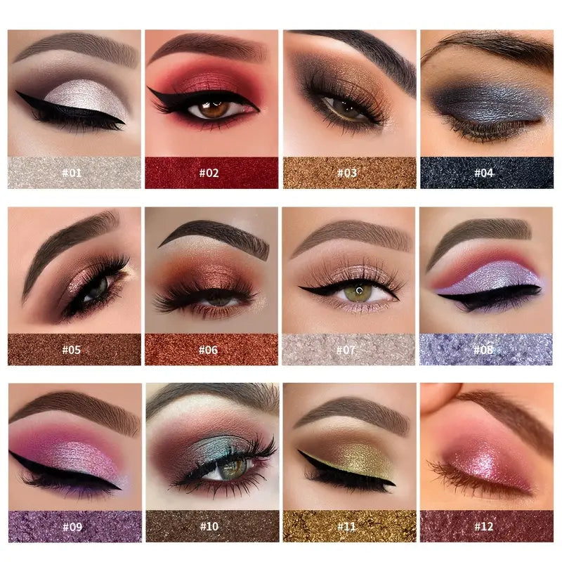 High Pearl Monochrome Eyeshadow – 9 Shimmer Shades