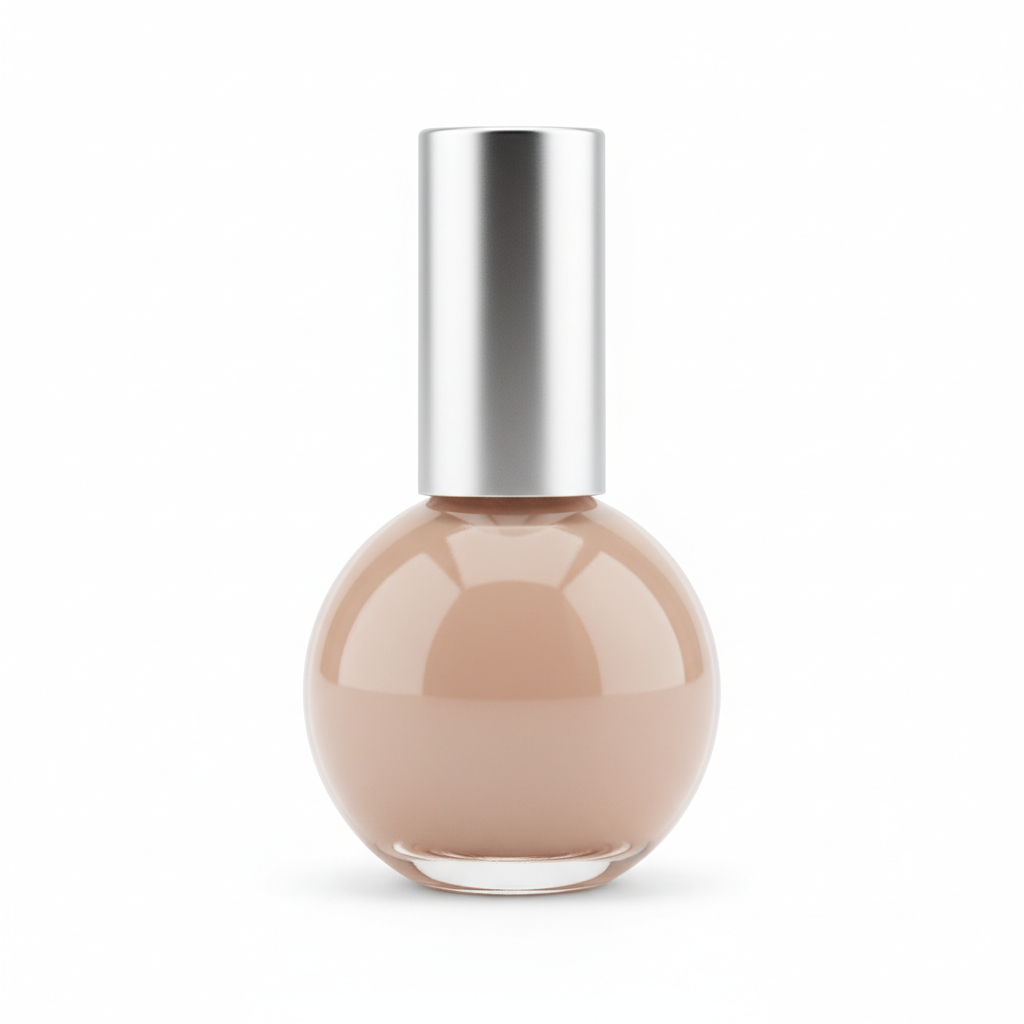 Nude Beige Round Bottle Nail Polish