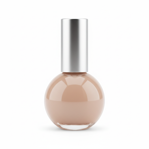 Nude Beige Round Bottle Nail Polish